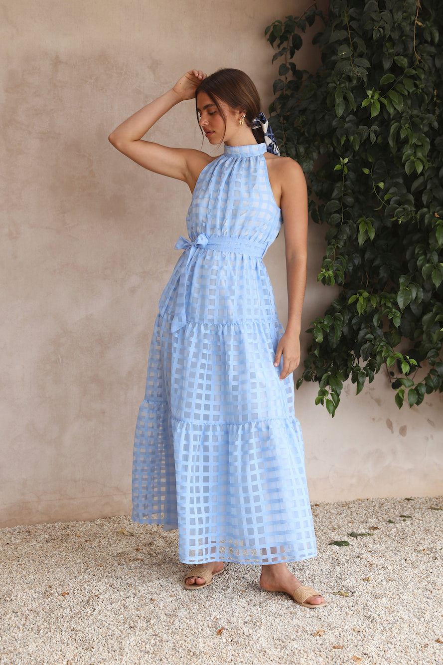 Kiss Me Maxi Dress Blue