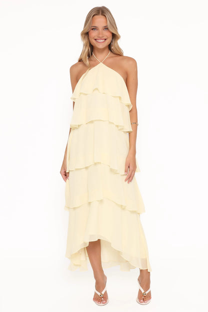 Jonia Halterneck Maxi Dress - Butter Yellow