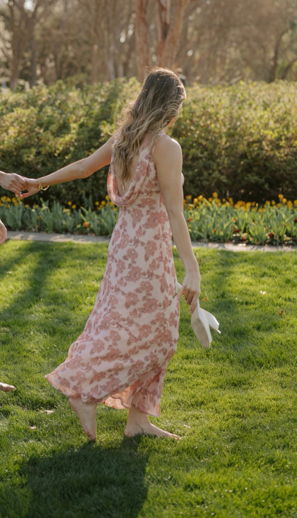 Chloe Boatneck Slip Maxi Dress