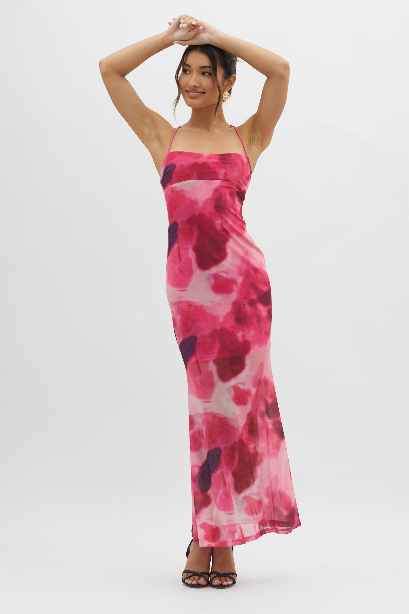 Letting Go Tie-Up Back Maxi Dress Red