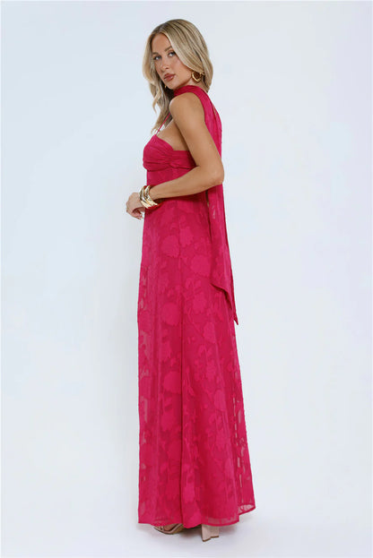 Flirt With Fire Maxi Dress Pink