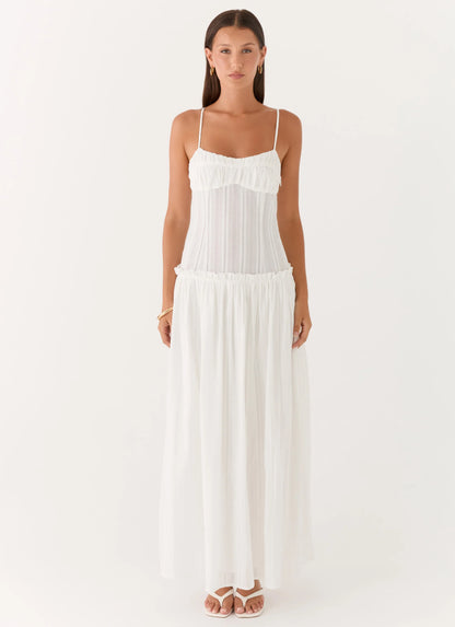 Jacinda Drop Waist Maxi Dress - Ivory